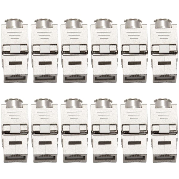 TS-12 stk. Rj45 Cat7 Cat6a Skærmet Zinklegering Modul Netværksstik Adapter 10gb Netværk
