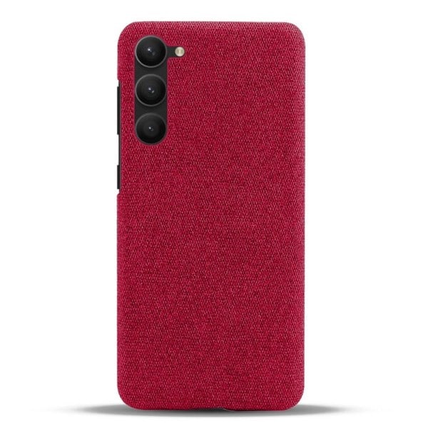 KSQ Samsung Galaxy S23 Plus -kotelo, kangaspinnoitteinen, punainen