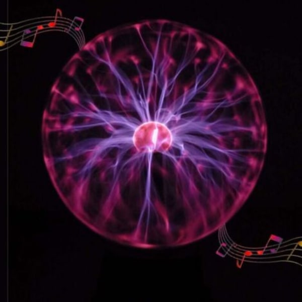 Plasma Ball Lys, 5-tommers berøringsfølsom ionkulelampe Rødt Nyhet Nattlys