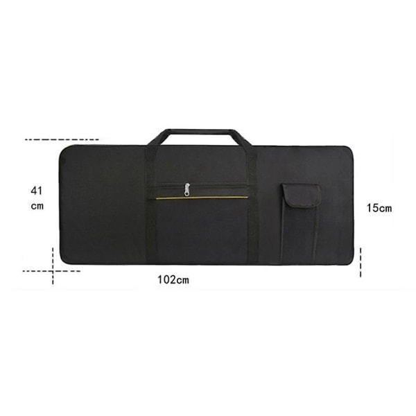 Bærbar 61 Tangenters Elektronisk Piano Keyboard Gig Bag Bæreveske Case 600d Case - Perfekt