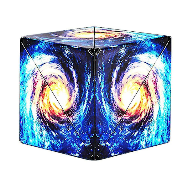 Ny 3D Magisk Kub Shashibo Formförändrande Låda Antistress Handflip Pussel Leksaker Present dark blue