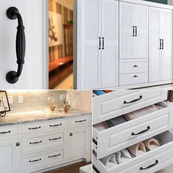 10-pack Black Cabinet Handles Bar Pulls Kitchen Handles Cupboard Handles Drawer Handles Door Knobs 128mm