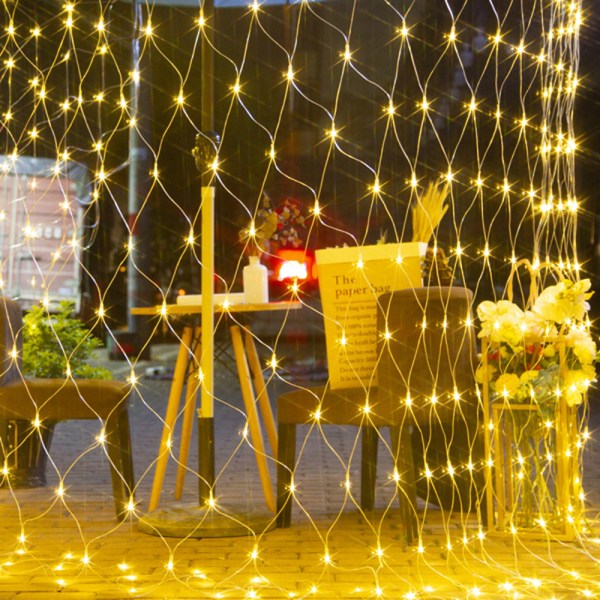 Net Lights Garden Mesh Lights 1.5*1.5m 96 Led Fairy Light Net Lights Warm White Net Lights for Holiday European