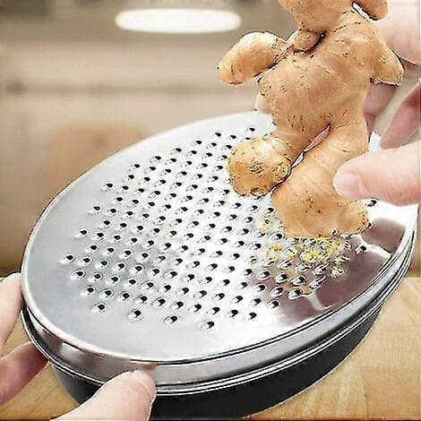 Grater, Oval Grater, Grater with Container, Stainless Steel Chocolate Grater, Vegetable Grater with Storage Box