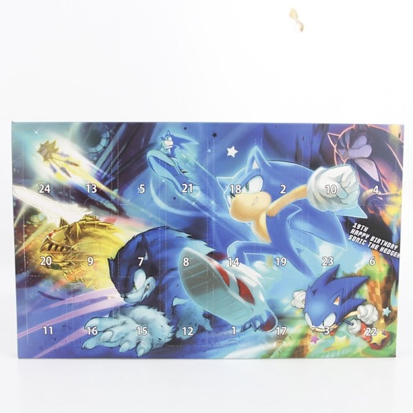 Jud - 2024 Adventskalender Docklegetøj Jul 24 Dages Nedtællingskalender Blind Box Gaver Sonic