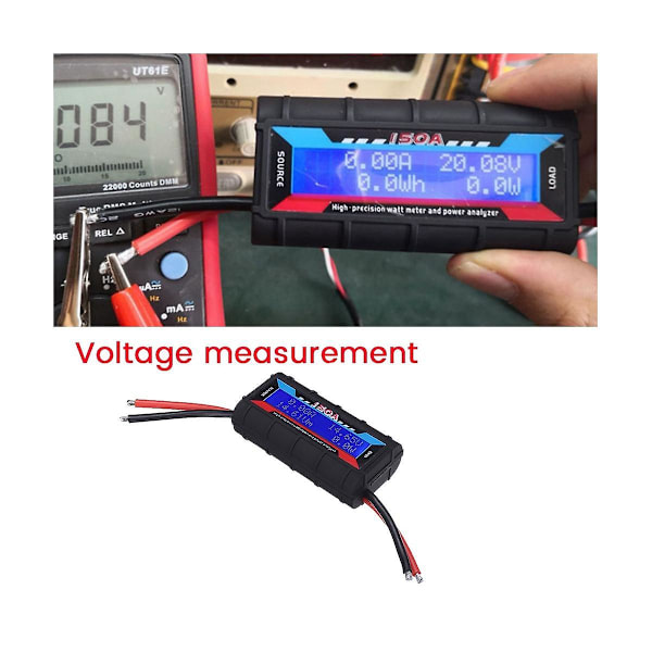 TS-150a Högprecisions Wattmätare Effektanalysator Bakgrundsbelyst LCD Wattmätare 150a Effektmätare Analys Ins