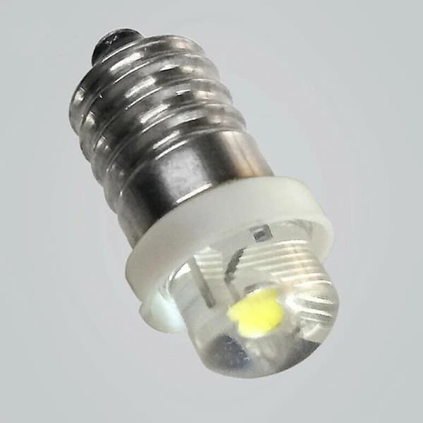 3/4.5/6V 0.5W Taskulamppu Hehkulamppu 6000K Valkoinen LED E10 Kanta 6V