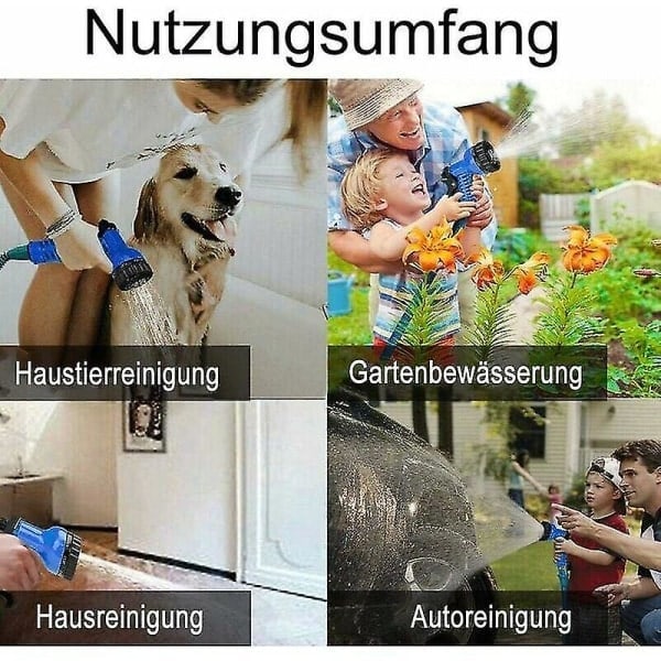 Hageslange, 30 m utvidbar hageslange fleksibel slange utvidbar slange{HH}