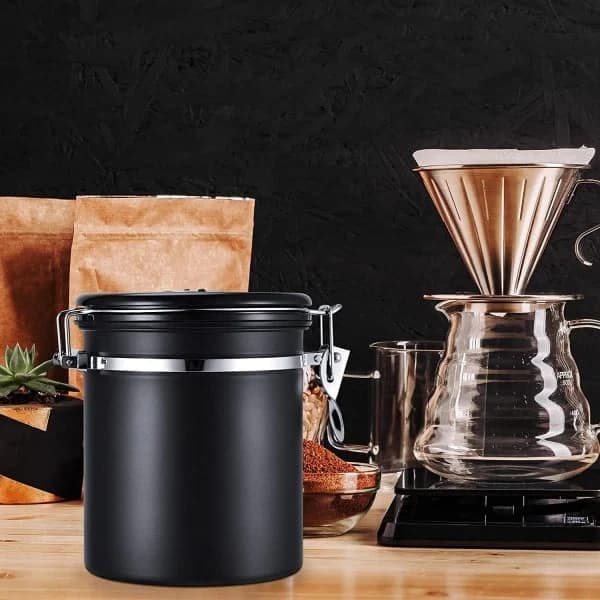Kaffebeholder i rustfritt stål, kaffeboks