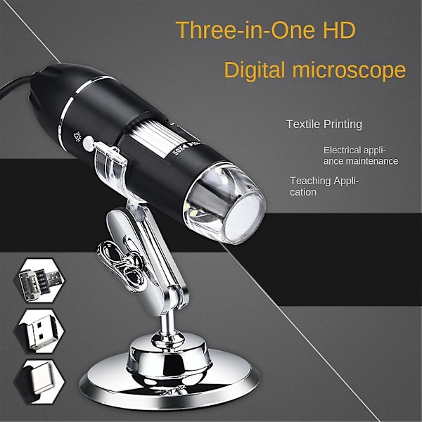 TS-1600x USB Digitalt Mikroskop Förstoringsmikroskop Kamera, kompatibel med Window 7/8/10, handhållet