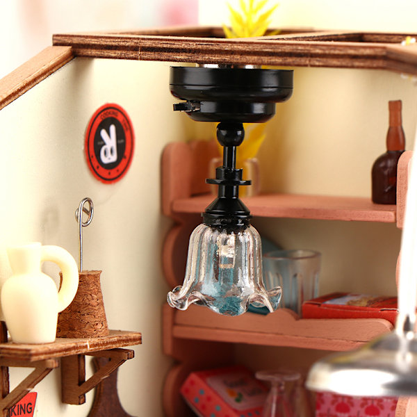 1:12 Dockhus Miniatyr LED-lampa Taklampa Ljuskrona