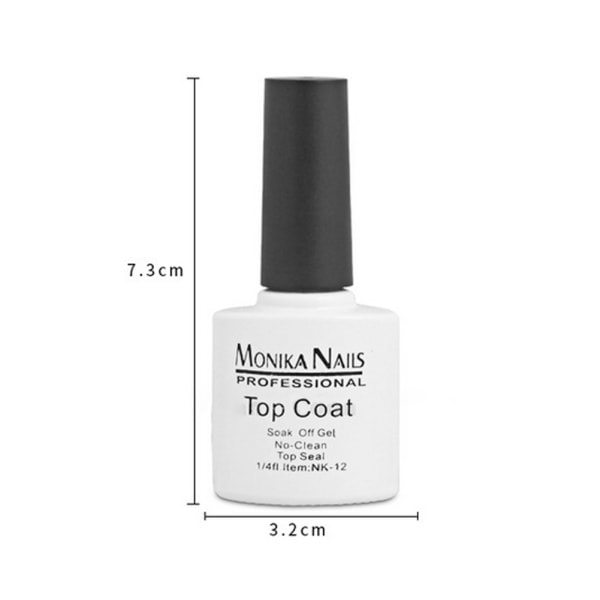 15 ml Soak Off UV Gel Polish No Wipe Top Coat Glansfinish och långvarig Soak Off UV Gel Polish