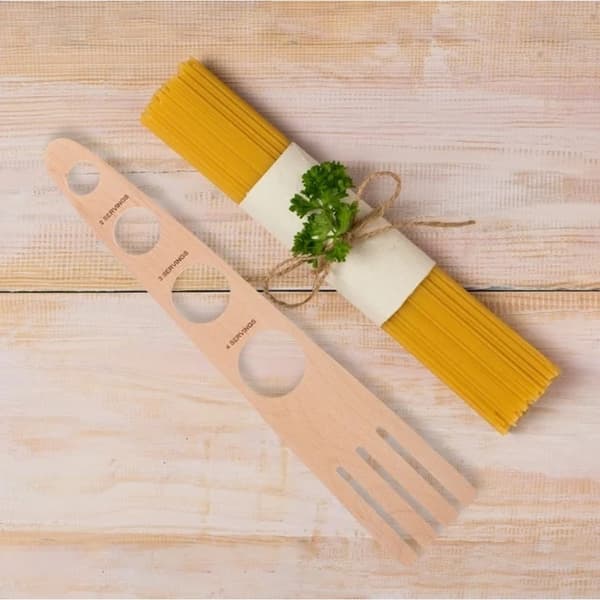 Pasta Measuring Tool for Modern Kitchens, Spaghetti Measurer with Four Sized Holes for Reliable Portioning, Durable Wooden Portion Control Tools