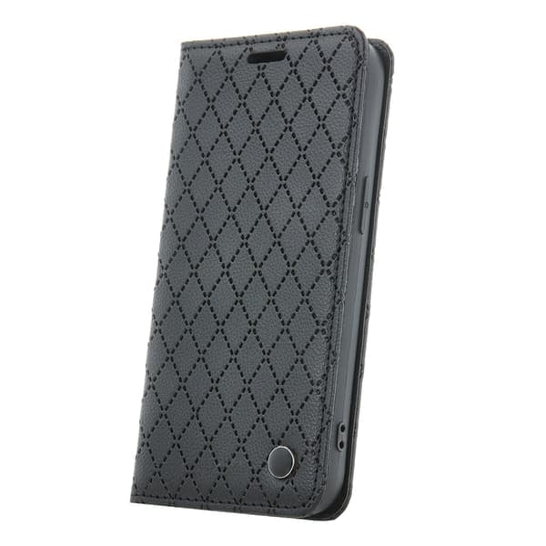 TS-Stilfuldt etui til iPhone 16 Pro Max med kortholder og foldbart stativ - Sort