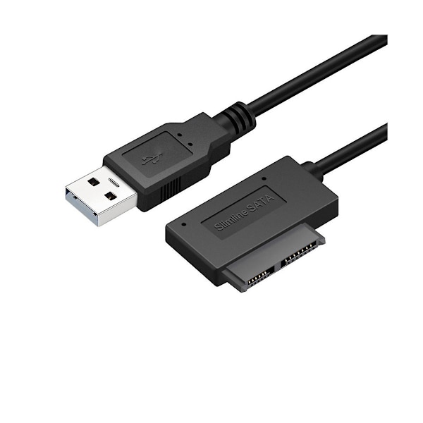 TS-35cm USB-adapter PC 6p+7p CD DVD SATA til USB 2.0-konverter Slimline SATA 13-pinners drivenhetskabel for PC