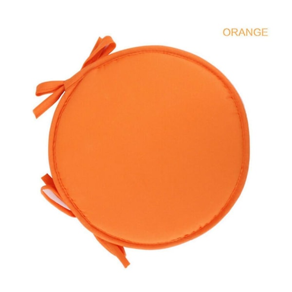 Rundt Simpelt Stolsæde Pude med Stropper Til At Binde På Stole Indendørs/udendørs Orange Red Diameter 30 cm