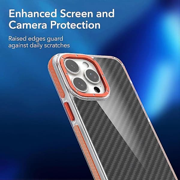 Tofarget karbonfiberveske for iPhone 14 Plus