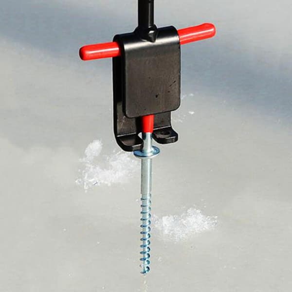 Ice Fishing Anchor with Drill Adapter, Reusable Heavy-Duty Anchoring System for Secure Tent Setup, Anchor Drill Adapter for Quick