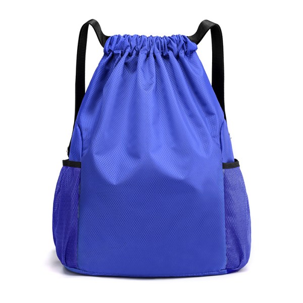 Ryggsäck String Bag Sackpack Vattentät nylon för gym Royal blue
