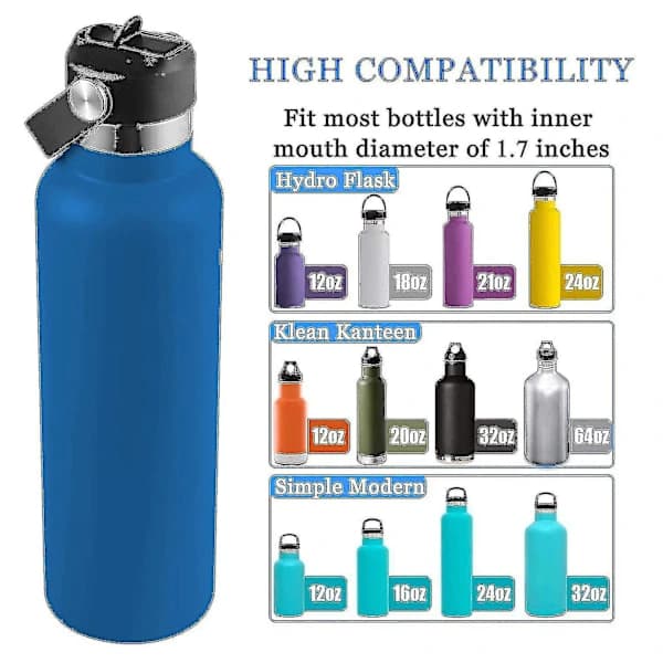 1 stk. Fleksibelt Håndtag Top Halmlåg til Hydro Flask 18 21 24 Oz