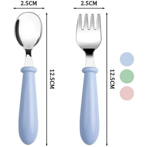 6-pack Stainless Steel Forks for Kids, for Self Feeding