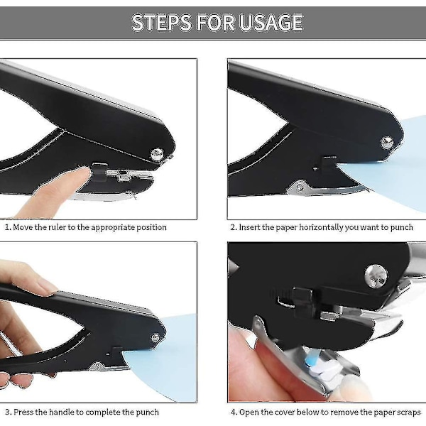 Ellipseformet Hullklipper, Merkehullpunch for ID-kort, PVC-kort og Papir, Robust Hulltang for Profesjonell Bruk