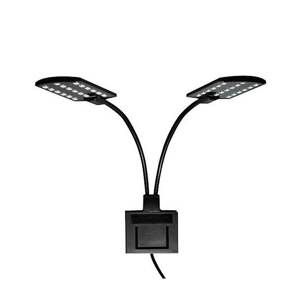 TS-X7 Dubbelhuvud Super Stark LED Växtlampa Akvarielampa Vattentät Clip-on Akvarium L