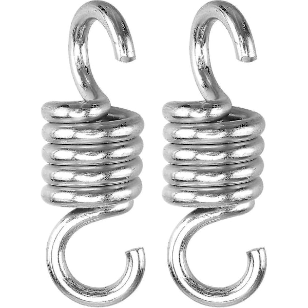 2 st fjäderhängmattsfjädrar, hängande stolsfjäderhängmatta, gungstolsfjäder (silver)