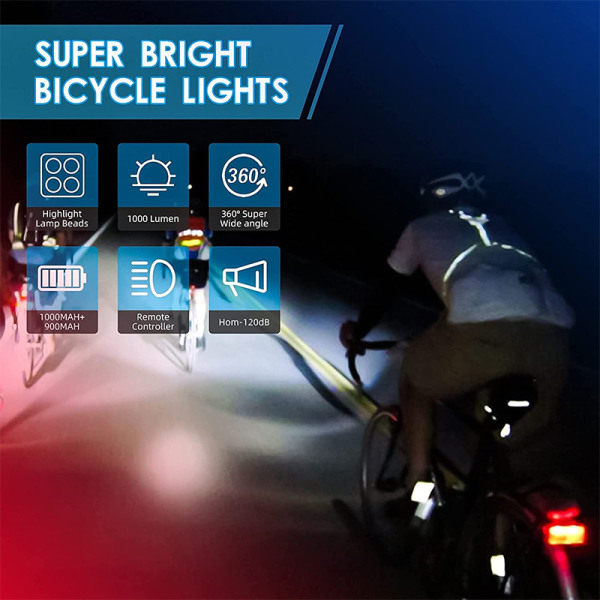 Cykel USB-lamper stærkt lys natkørsel forlygte tilbehør