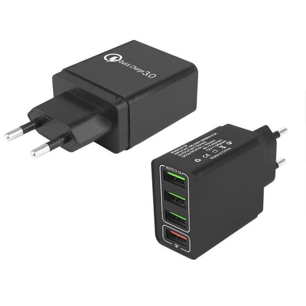 4x Mobilladdare / Laddare - USB Väggladdare - Snabbladdare