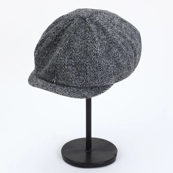 2023 Retro Newsboy Kasketter Herre Ottekantede Hatte Peaky Blinders Newsbo Grå