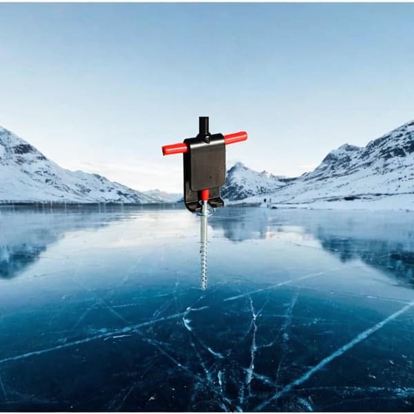 Ice Fishing Anchor with Drill Adapter, Reusable Heavy-Duty Anchoring System for Secure Tent Setup, Anchor Drill Adapter for Quick