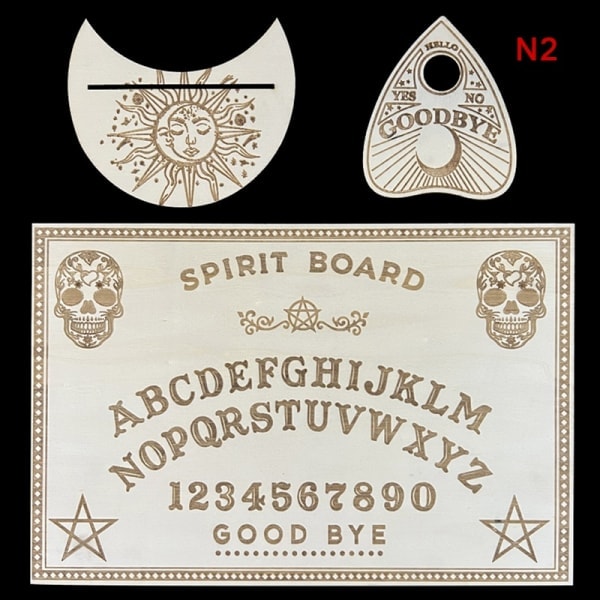 Träinen ennustuspöytä kaiverrettu taikalaatta Ouija - Perfet 2