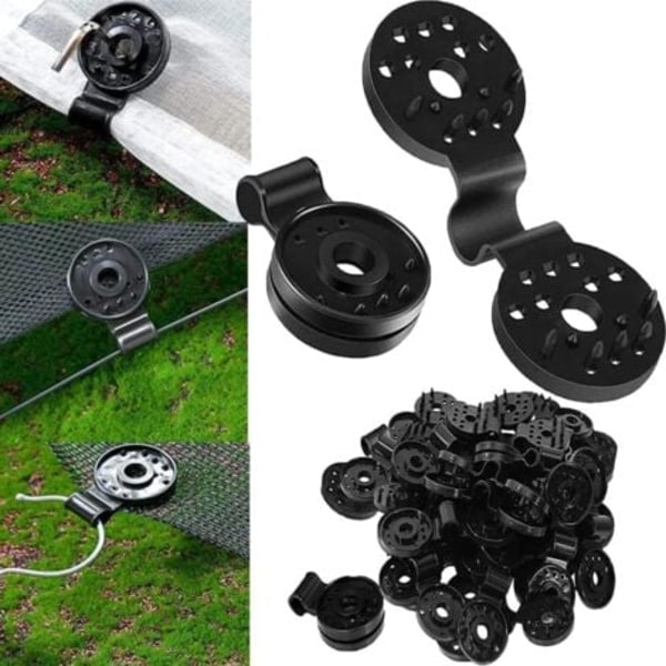 TS-50 Stycken Clips För Skuggväv, Fästklämmor För Presenning, Specialklämma med Plastöljetter, UV-Behandlade Fästklämmor
