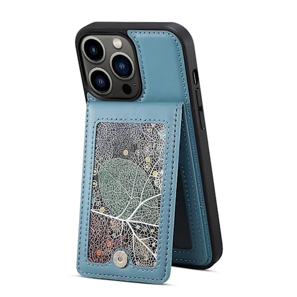 Puhelinkotelo korttipidikkeellä iPhone 13 Pro Max Sininen