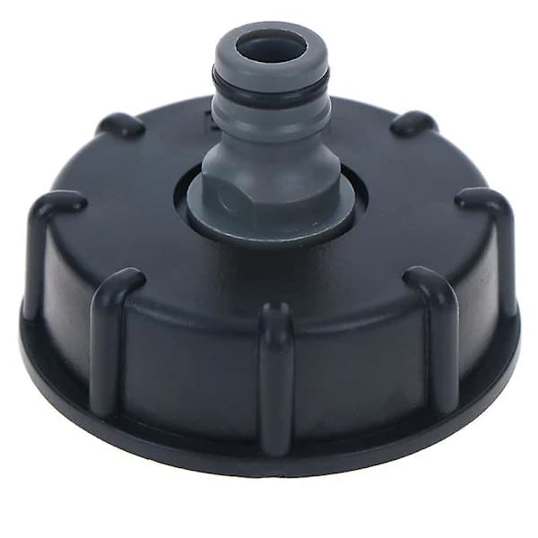 IBC Tank Adapter Reducer Stik, Plast Vandtank Fitting til 2 Tommer Groft Gevind IBC Beholdere, Sort