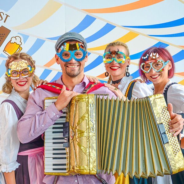 Oktoberfest Party Briller, 8 stk. Oktoberfest Party Briller, Fu