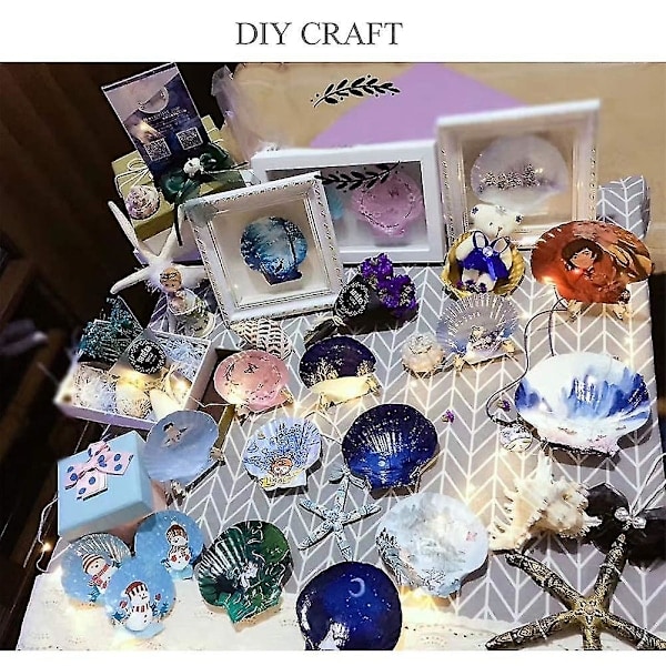 10 stk hvide kammuslingeskaller 4-5 tommer store naturlige fra stranden skal til håndværk til DIY fisketank vase fyldstof - yujia