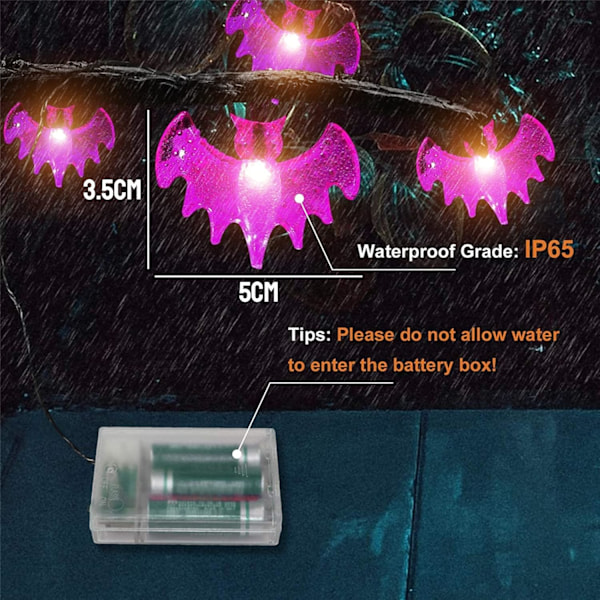 Halloween Light String, 3M 20 LED Bat String Lights, Halloween Decoration