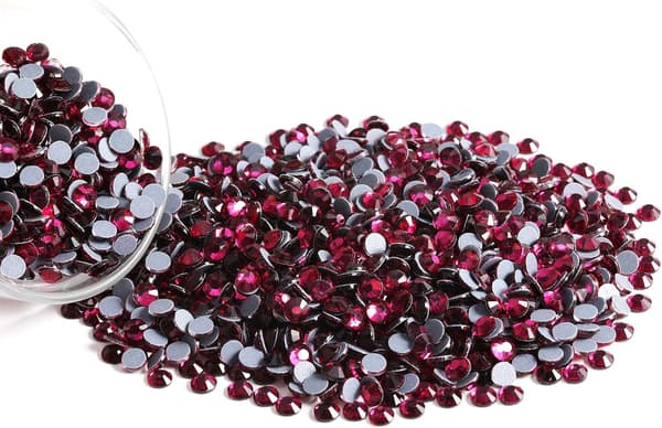 6000 st Fuchsia Hotfix-strass, SS10, 2,7-2,9 mm för hantverk & kläder Fuchsia SS10