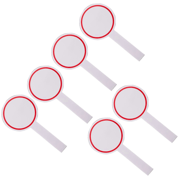 6 stk. Skum Whiteboard Håndholdt Whiteboard Enkeltsidede Paddler Auktioner Polstring Whiteboard