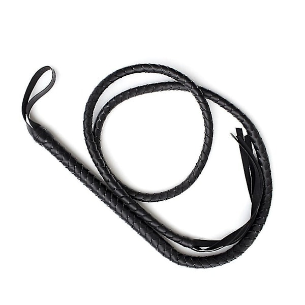 1,9 m Bullwhip Nahka ja Mokkanahka Punotut Hännät Hevospiiskalaji Hevosenpiiskat (musta)-E-Perfet