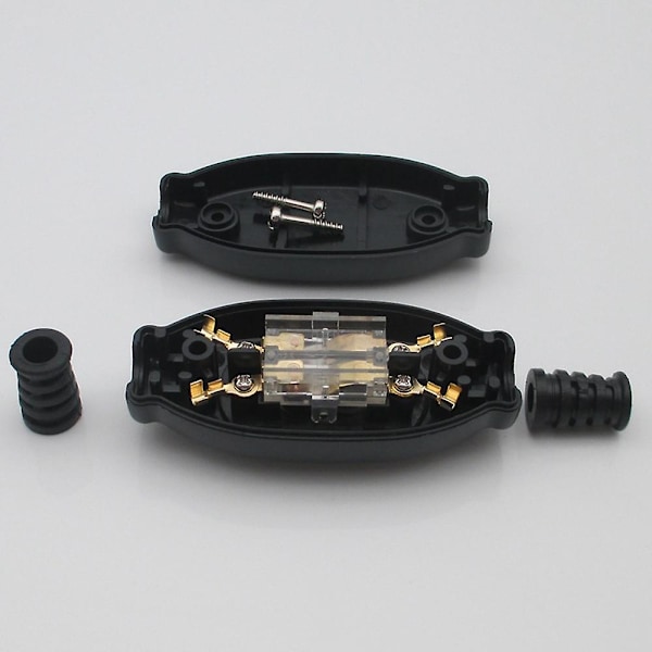 TS-3a 250v 8mm Vanntett In Line Bryter Ledningsbryter Ip65 Rund Ledning Sølv Kontakt Dobbel Kutt Bryter