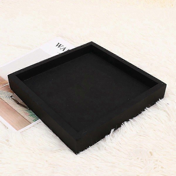 Paksu Muovialusta Kukkaruukulle Monitoiminen Kotitalous Kasvituki Tiivis Kukkaruukun Pohja (Musta, Sisä 20x20cm)-Perfet