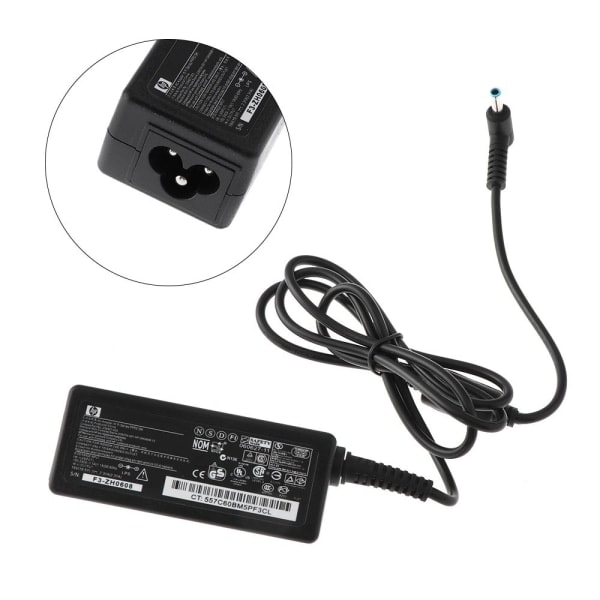 HP-adapter til bærbar computeroplader, blå spids