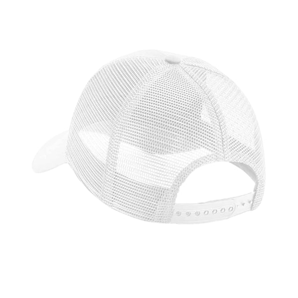 Beechfield Unisex Voksen 6 Panel Genanvendt Trucker Cap Én Størrelse W Whit White One Size