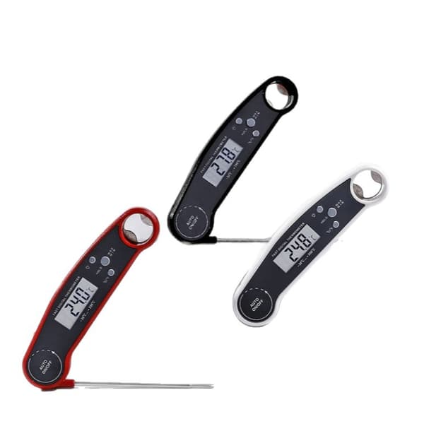 Cooking Thermometer, Digital Instant Read Food Thermometer Meat Thermometer Kitchen Thermometer with Foldable Probe (Red)