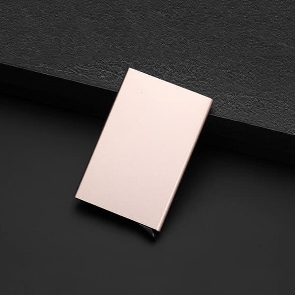 TS-Korthållare kreditfodral RFID-skydd Aluminium Pop-up - Guldfärgad