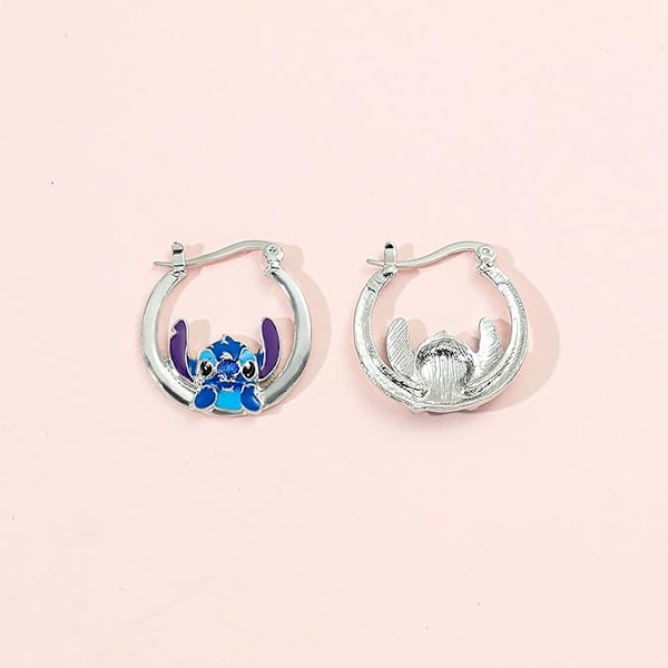 Stitch-korvakorut Lahja tytöille - Ohana tarkoittaa perhettä Stitch ja Scrump korvakorut Syntymäpäivälahja tyttärelle tai lapsenlapselle
