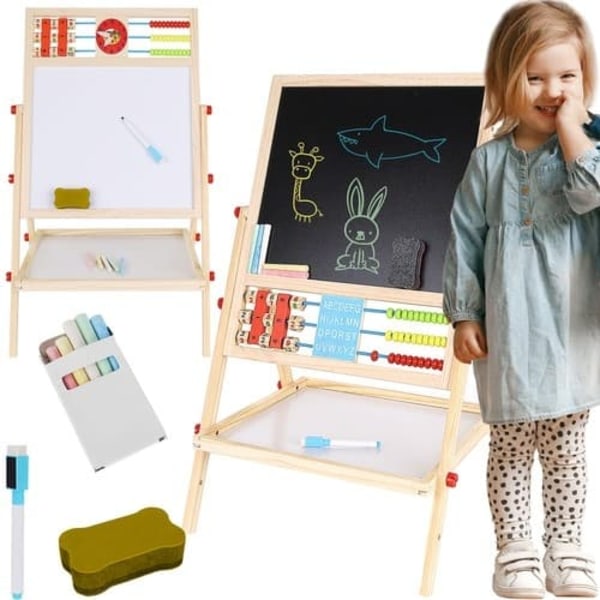 Whiteboard/Tavle til Børn - Dobbeltsidet